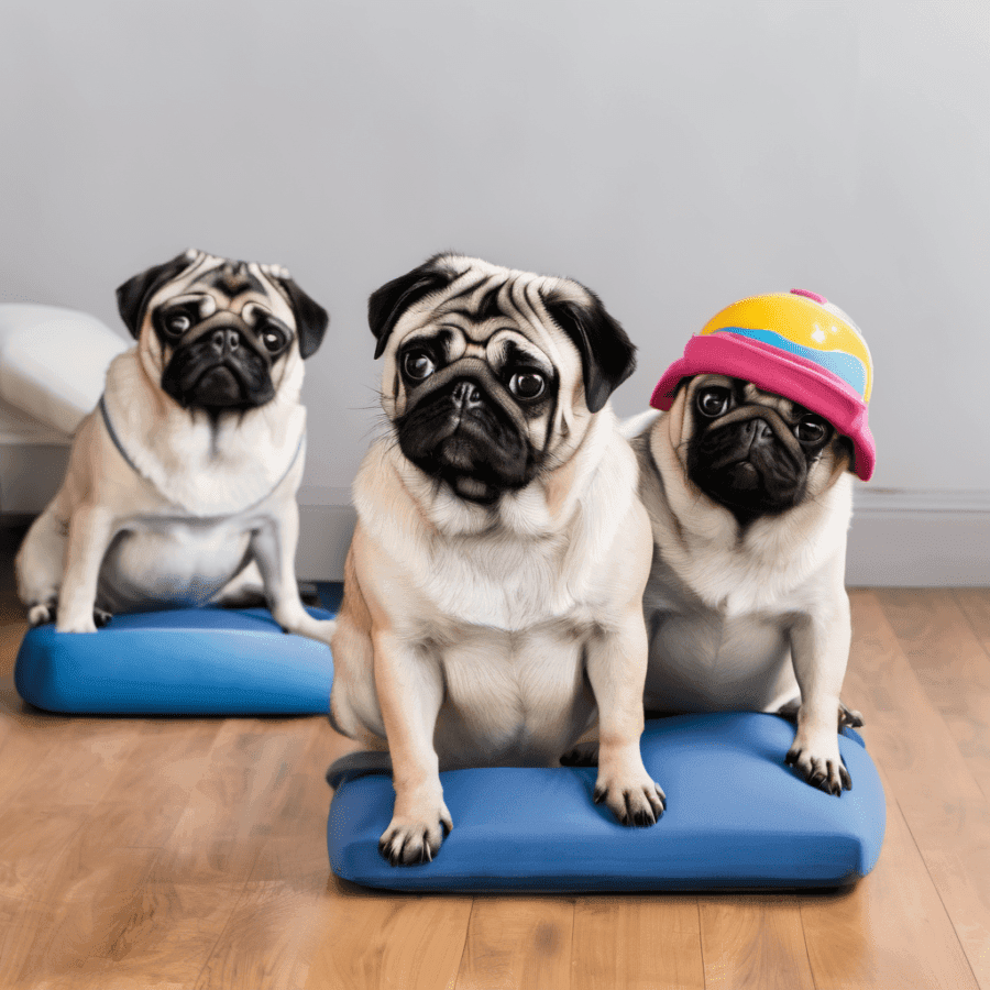 pugs adapting various routines and lifestyles