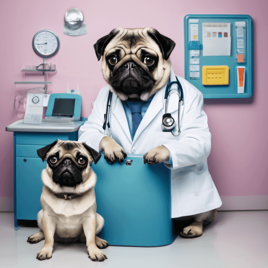 pugs at doctors