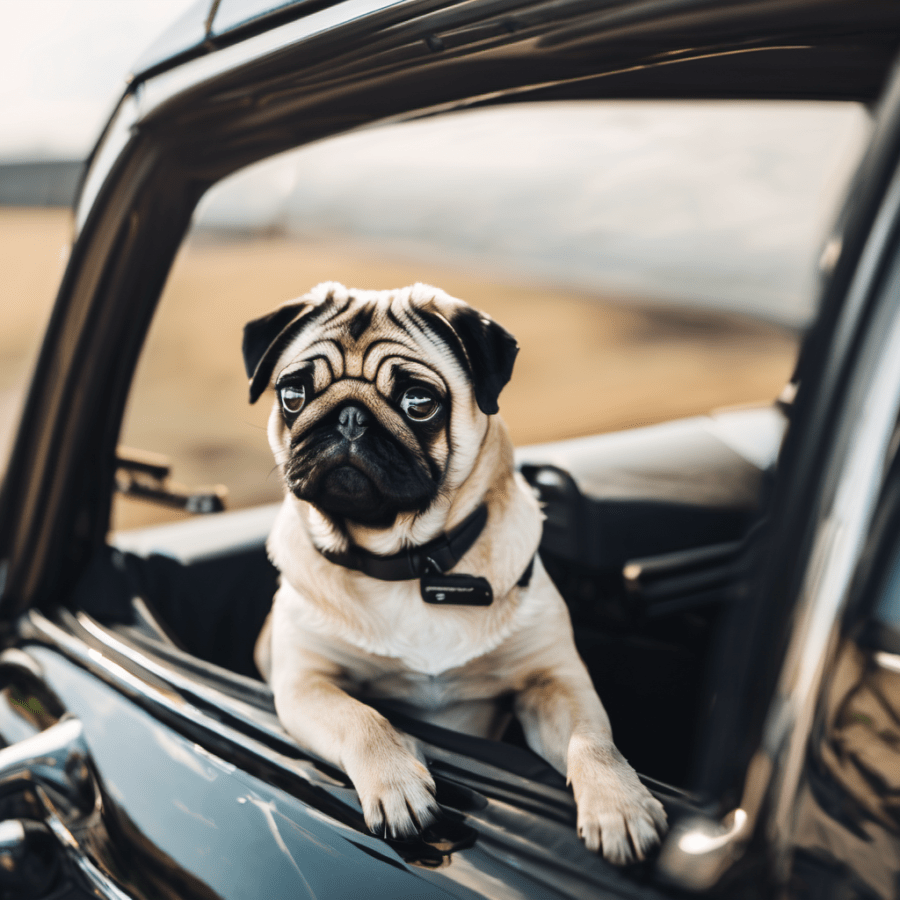 pug car travelling tips