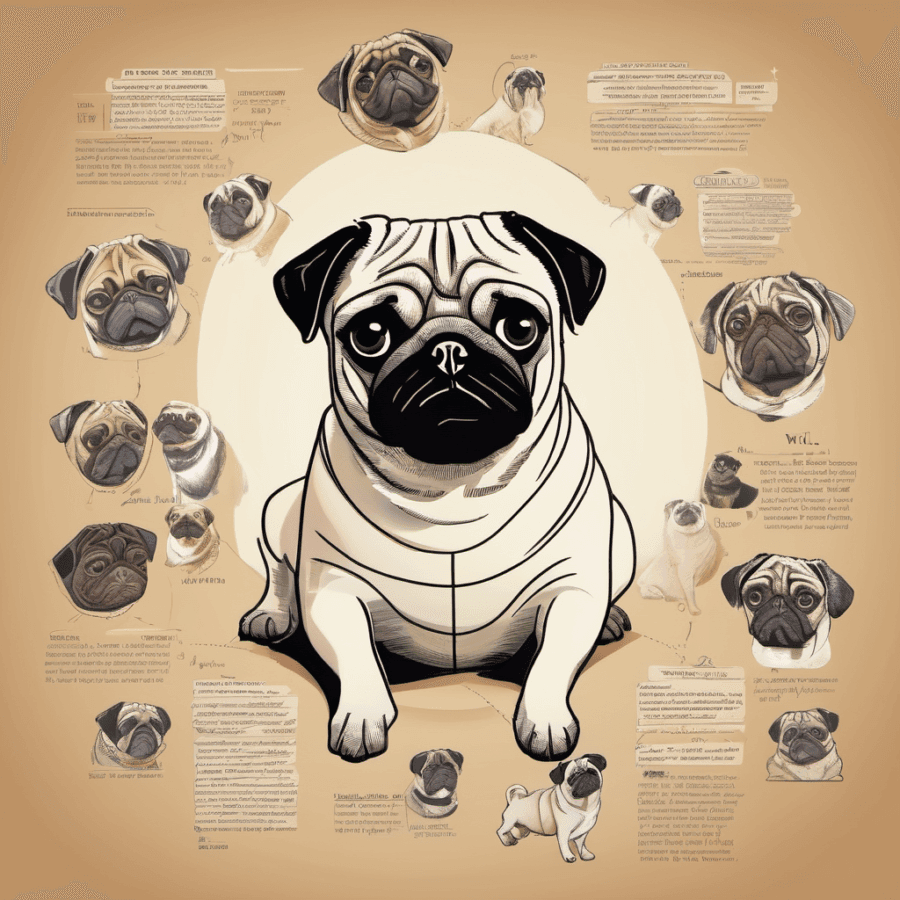 Pugs in historical Portrait