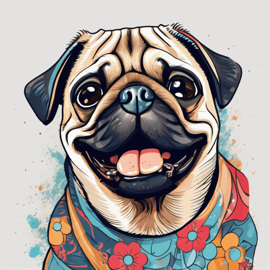 Happy Pug 