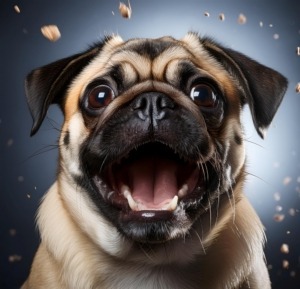 deal pug barking