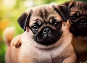 Pug puppiess love