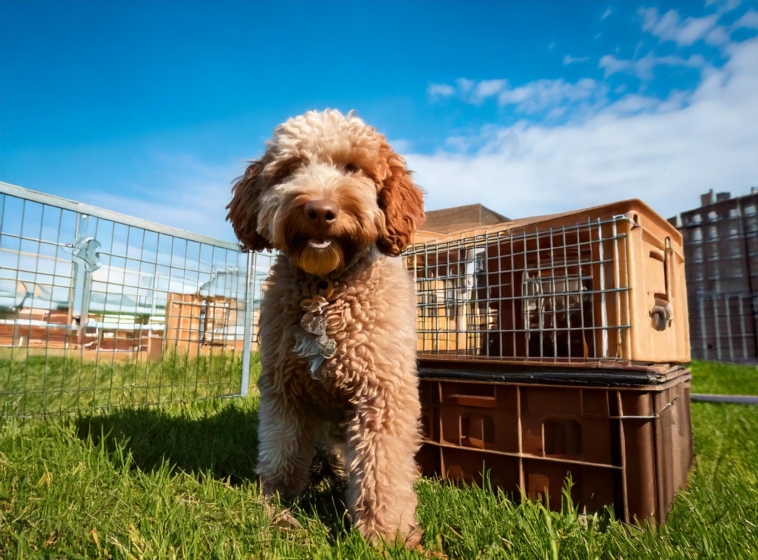 Crate training Lagotto Romagnolo