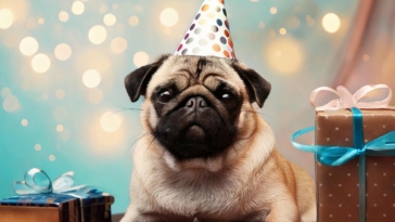 pug birthday card