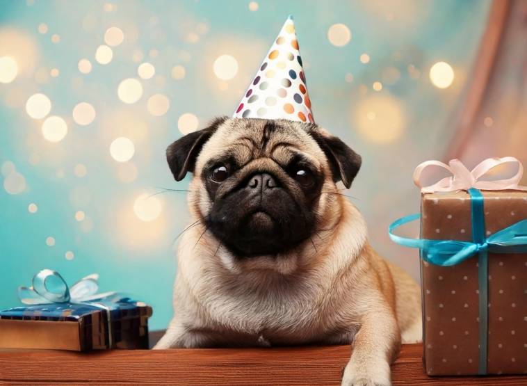 pug birthday card