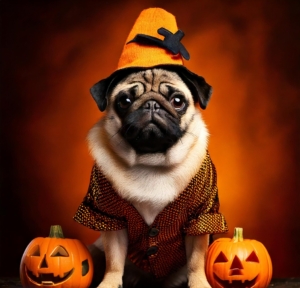 halloween pug fashion