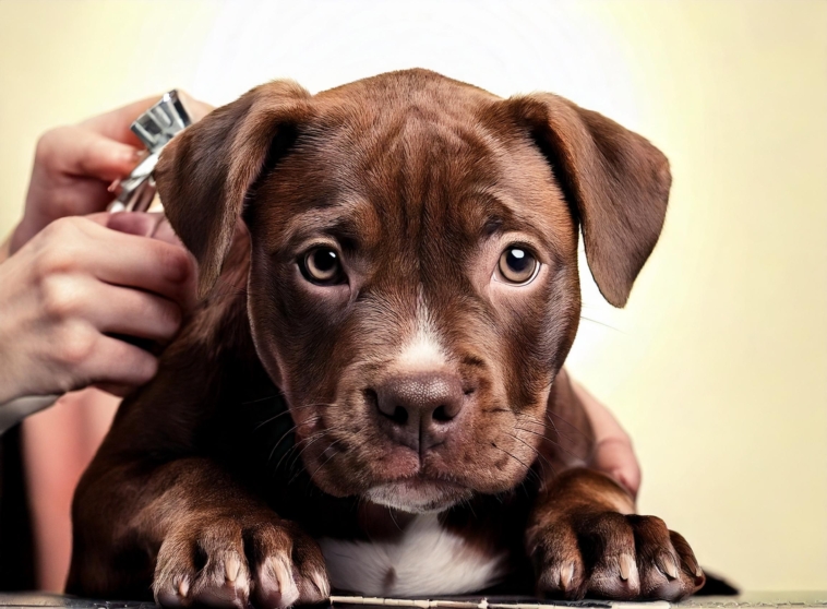 Pitbull Puppy Grooming