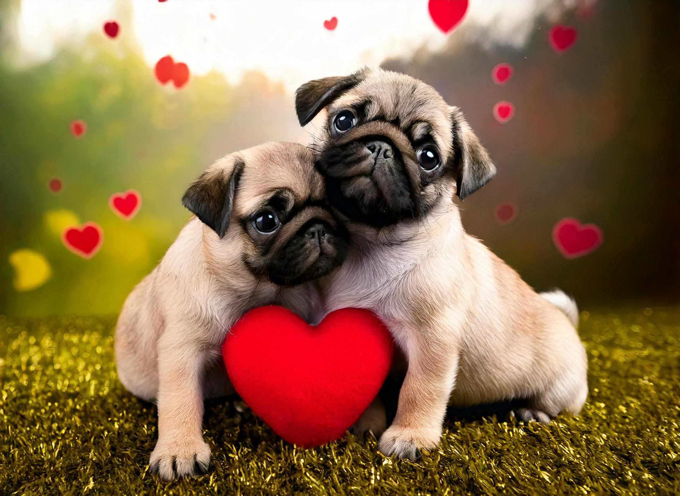 Pug Puppies love