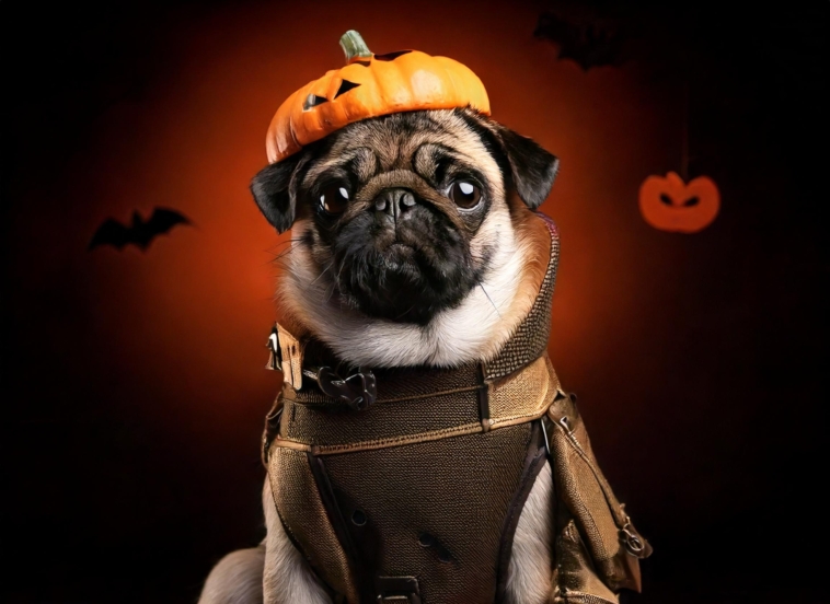 Pug-tactic Halloween Fashion