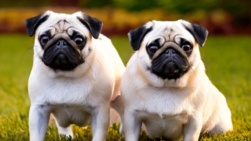 Pugs as family pets