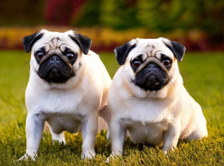 Pugs as family pets