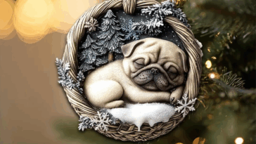 Pug Christmas Ornaments