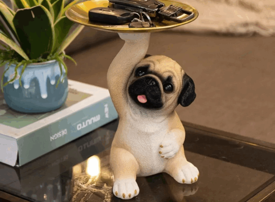 pug-themed home decor