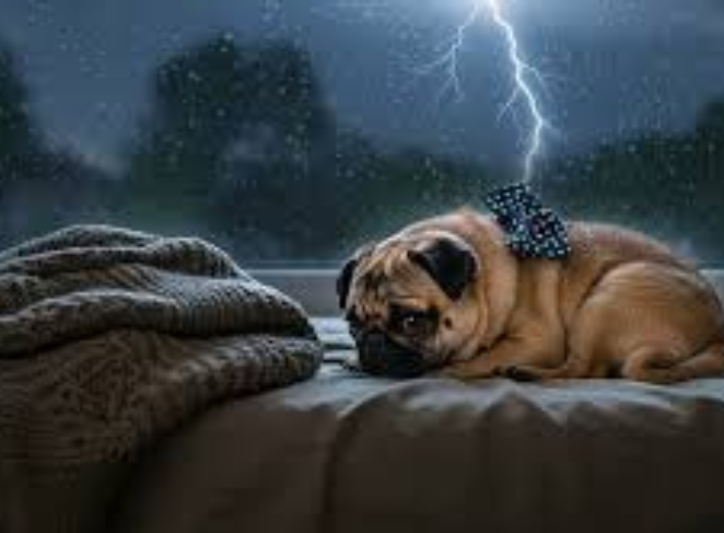 Pugs React to Thunderstorms